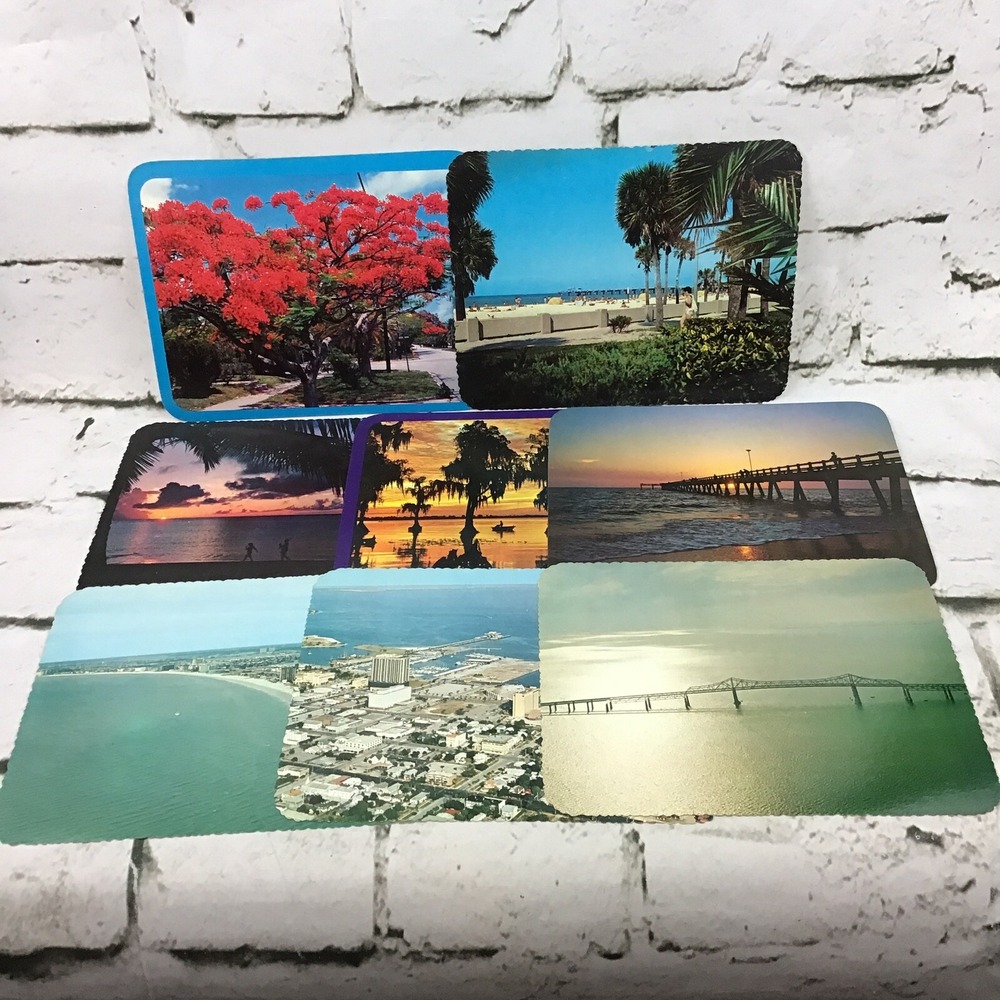 Vintage Jumbo 5"X7" Postcards Florida Tropical Sunsets Collectible Lot Of 8
